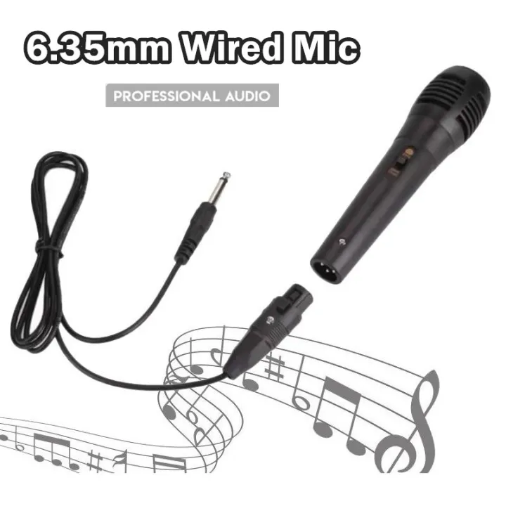 Portable Karaoke Mm Wired Microphone For Speaker With Big Pin