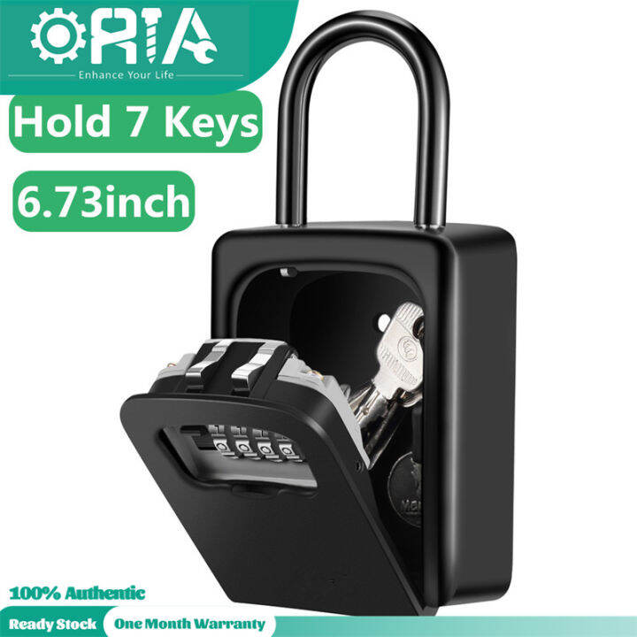 Oria Key Storage Lock Box Wall Mounted Key Safe Box Weatherproof