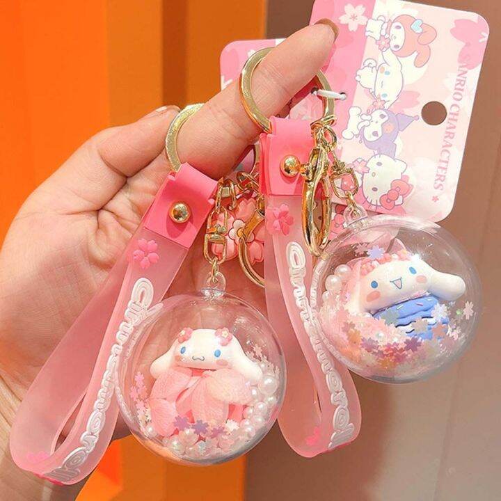 Ed Cute Pvc Keyring Jewelry Accessories Pompom Purin Cinnamoroll My