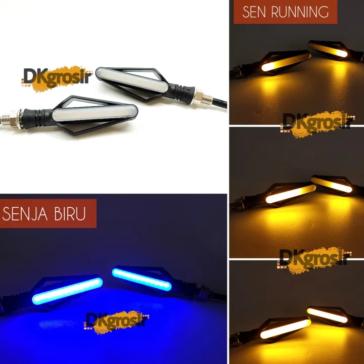 NEW Sen Moge Running Standby 2 Warna LED Senja Biru Sein Motor