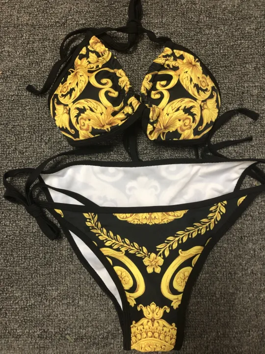 2021 New Gold Design Bikini Swimwear For Women Sexy Bathing Suit