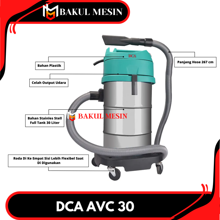 Vacuum Cleaner DCA AVC30 Mesin Pengihap Debu 30L DCA AVC 30 Lazada