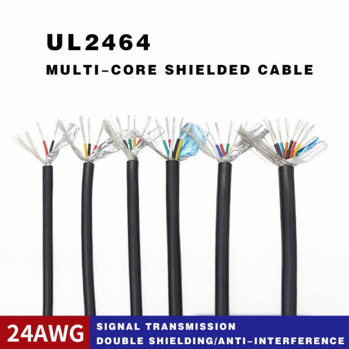 UL2464 24AWG Multi Core Shielded Wire 2 12 Core AL Aluminum Foil