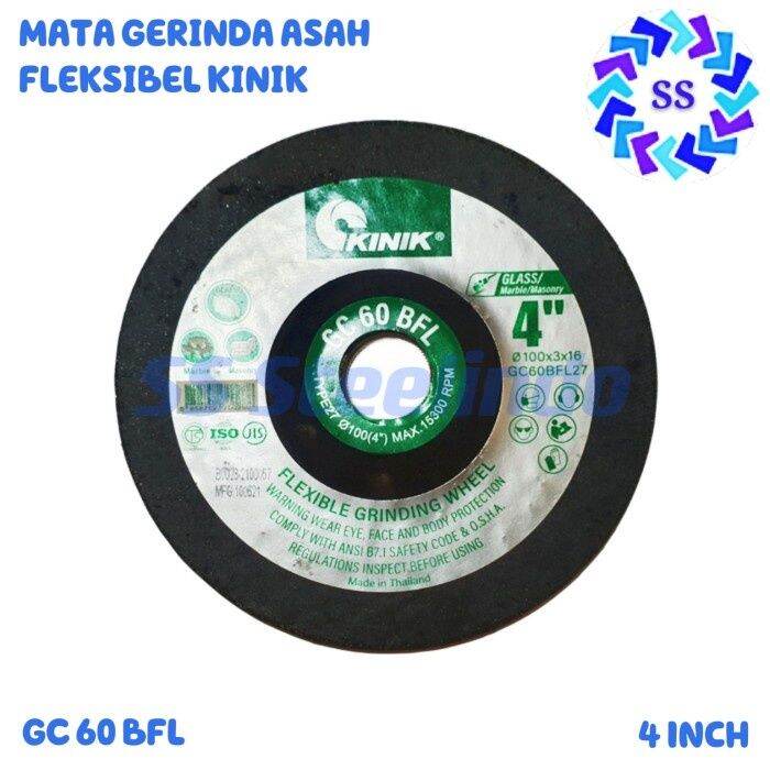 MATA GERINDA ASAH FLEKSIBEL BESI STAINLESS KINIK 4 INCH GC60BFL