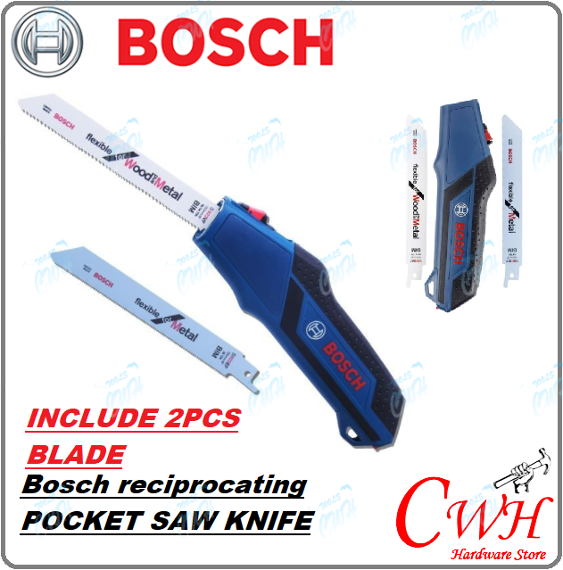 BOSCH 2608000495 RECIPROCATING POCKET SABRE HAND SAW SET WITH 2 BLADES