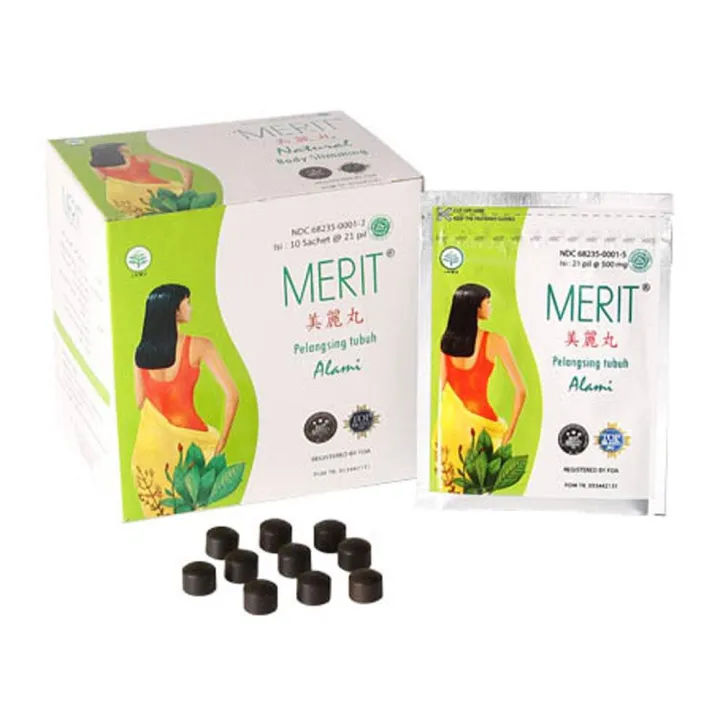 Merit Pil Pelangsing 1 Box Isi 10 Sachet 21 Pil Lazada Indonesia