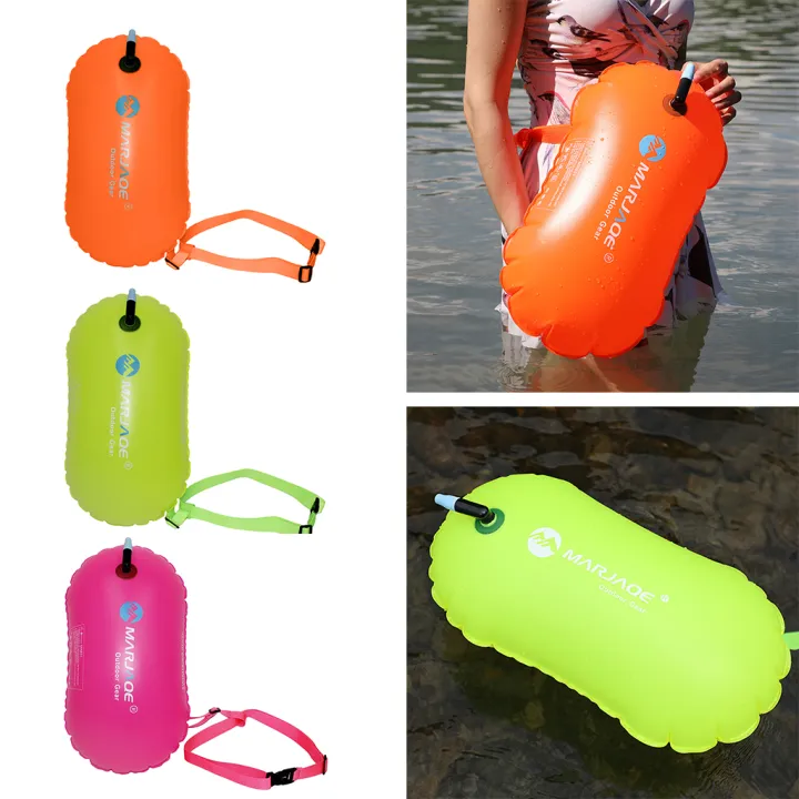 Cw Highly Visible Safety Swim Buoy Tow Float Inflated Device For Wild