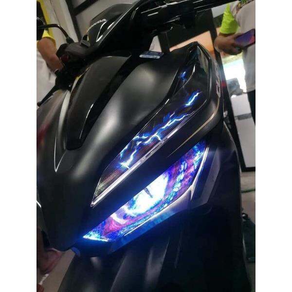 Winker Eye Transparent Sticker For Honda Click I I V V Game