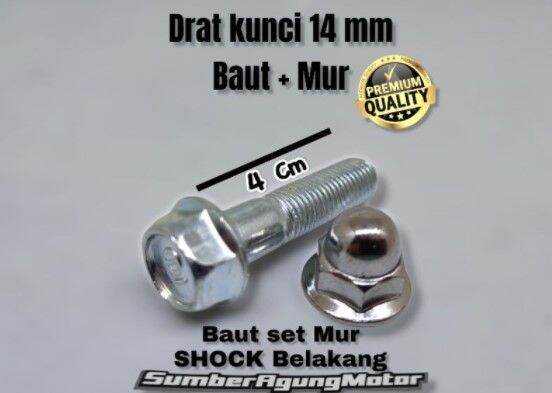 BAUT SET MUR SKOK SHOCK SHOCKBREAKER BELAKANG 4CM DRAT 14 SEMUA TIPE