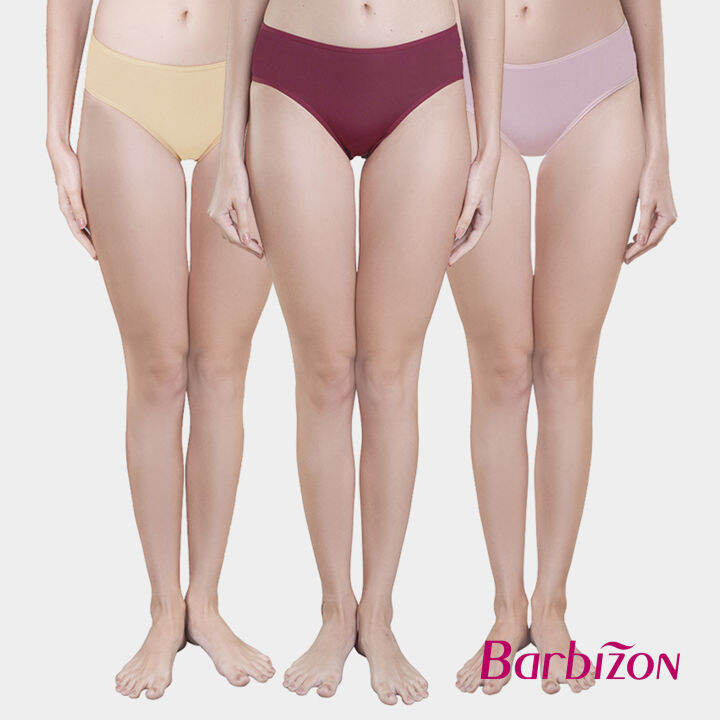 Barbizon Color Your Life 3 In 1 Pack Mid Waist Bikini Panty Women