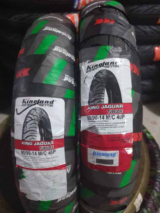 Sepasang Ban Luar Motor Kingland King Jaguar Tubeless Matic Ring