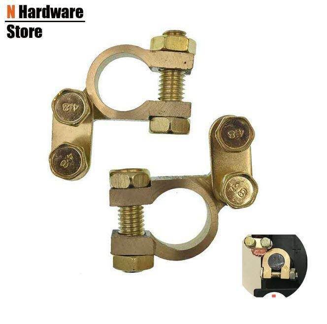 Pc Car Brass Battery Terminal Clamp Clips Lazada Ph