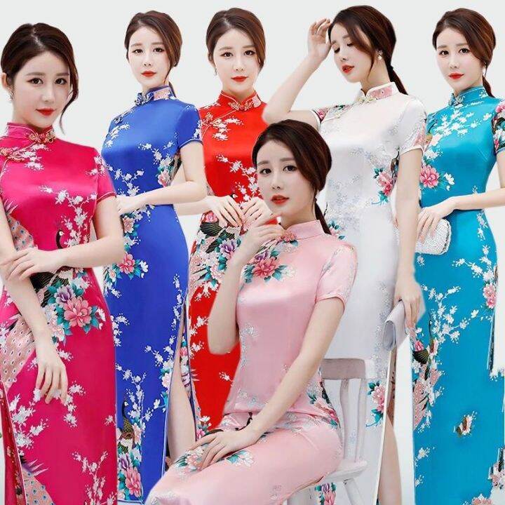 Cheongsam Retro Improved Version Lady Cheongsam Long Dress Woman