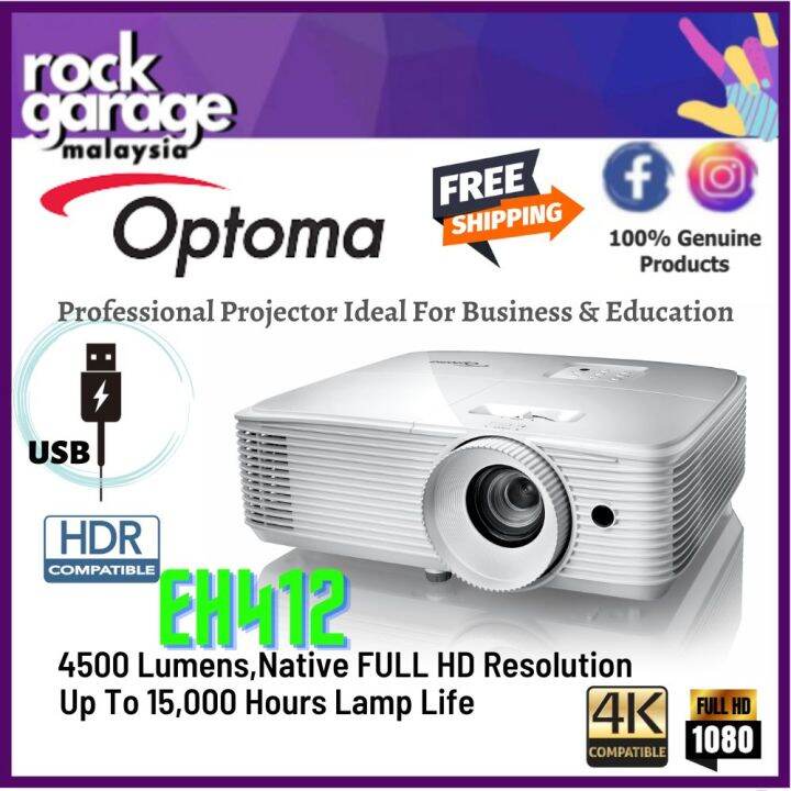 Optoma Eh P Hdr Dlp Projector Eh Eh Lazada