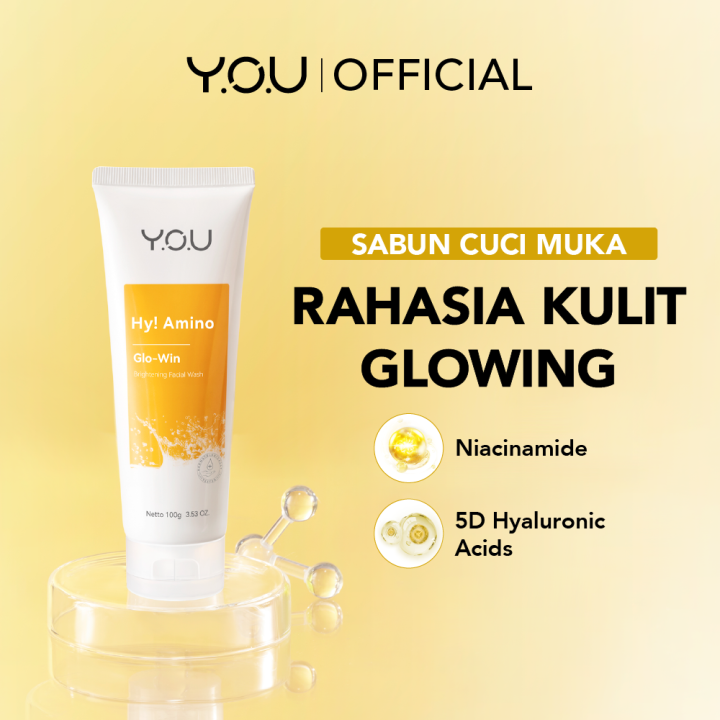 YOU Hy Amino Brightening Facial Wash Sabun Cuci Muka 100gr Lazada