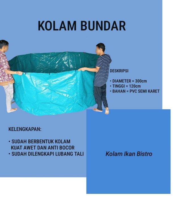 Kolam Terpal Bundar Kolam Terpal Bulat Diameter 300cm X Tinggi