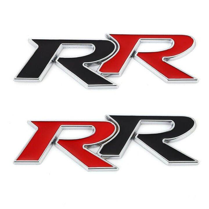 3D Metal RR Logo Car Stickers Emblem Decals For Honda RR Civic Mugen