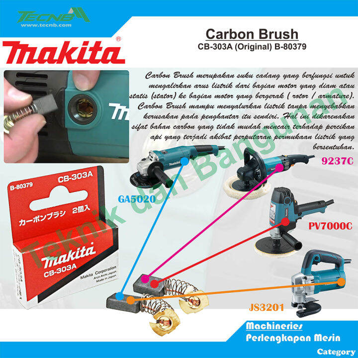 Carbon Brush Makita CB 303A B 80379 Original Lazada Indonesia