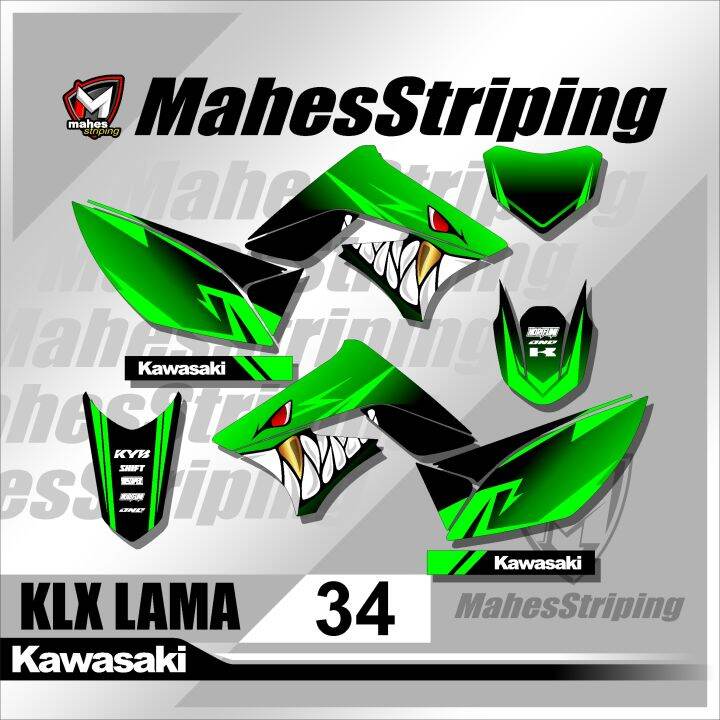 Sticker Stiker Striping Lis Variasi Klx S L Lama Desain Ms