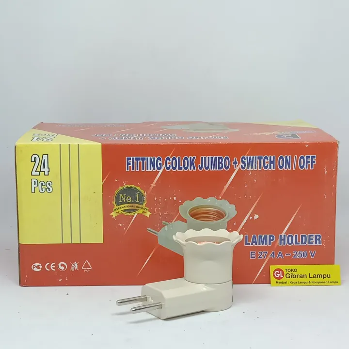 Fitting Colok Switch On Off Fitting Colok Saklar Lampu Tidur Lazada