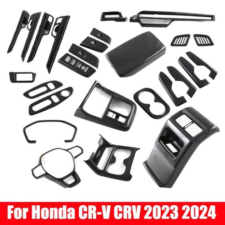 For Honda CR V CRV 2023 2024 Carbon Fiber Interior Car Accessories