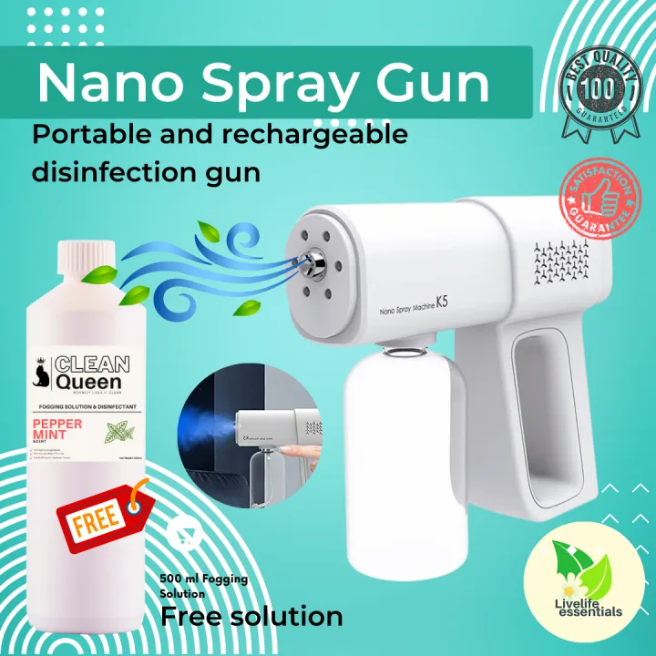 Nano Spray Disinfecting Gun W Free Solution Disinfection Sprayer