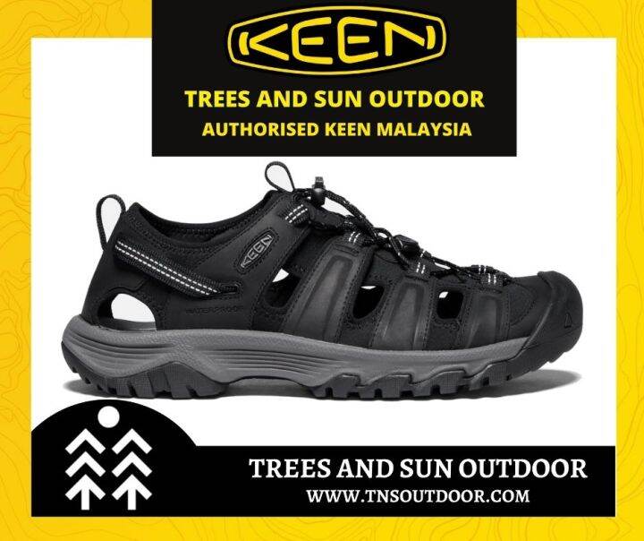 Keen Men S Targhee Lll Hiking Sandal Black Grey Lazada