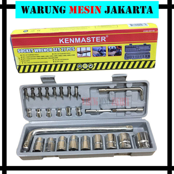 Kunci Sok Set Kenmaster Box Plastik Lengkap Mata Sok Isi Pcs Tool