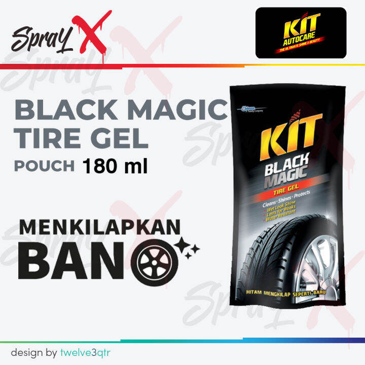 KIT BLACK MAGIC TIRE GEL POUCH 180 ML PENGKILAP BAN Lazada Indonesia