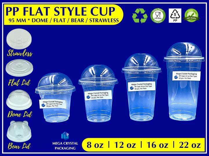 Pcs Milk Tea Cups Frappe Flat Style Y Cup Oz Oz