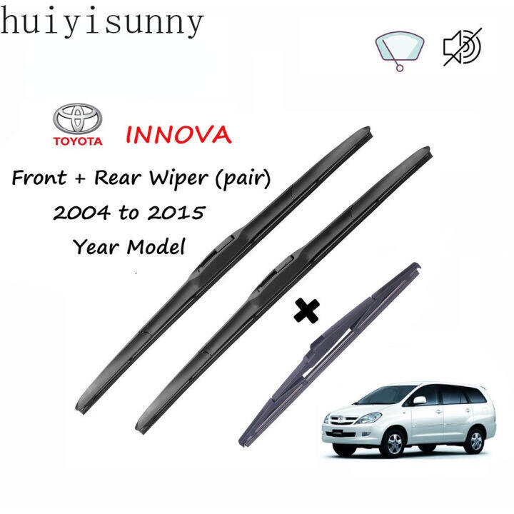 Hys Toyota Innova Front Rear Wiper Blade Set Pair Front For