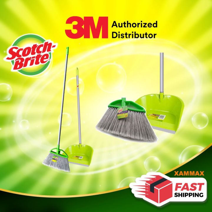 M Scotch Brite Combo Indoor Broom Long Handle Dustpan Lazada