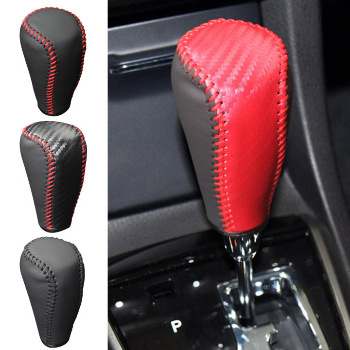 Bc Car Leather Gear Shifter Knob Cover Transmission Shift Boot Lever