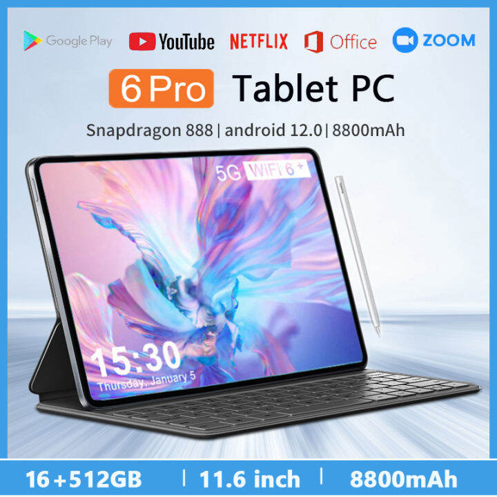 Tablet Android Pad 6 Pro Tab Hp Asli Galaxy Tablet 11 6 Inci 5G Wifi