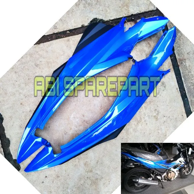 COVER BODY BELAKANG SUZUKI SATRIA FU NEW TYPE FACELIFT WARNA BIRU POLOS