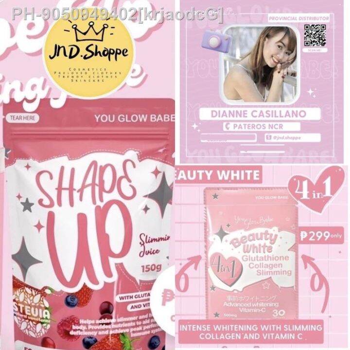 Beauty White Glutathione Capsule Trial Pack Glow Babe Shape Juice