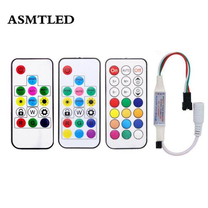 DC5 24V Dream Color IR RF LED Pixel RGB Controller With 14key 17key