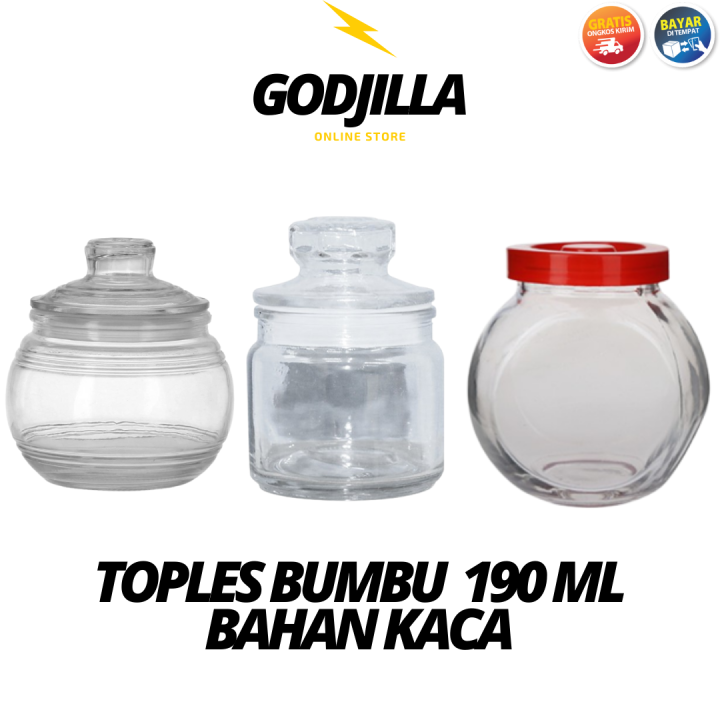 Godjilla Toples Bumbu Dapur Kaca Unik Dan Cantik Berbagai Model Ukuran