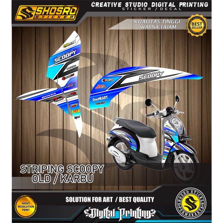 Motif Variasi Striping Honda Scoopy Old Honda Scoopi Karbu Variasi