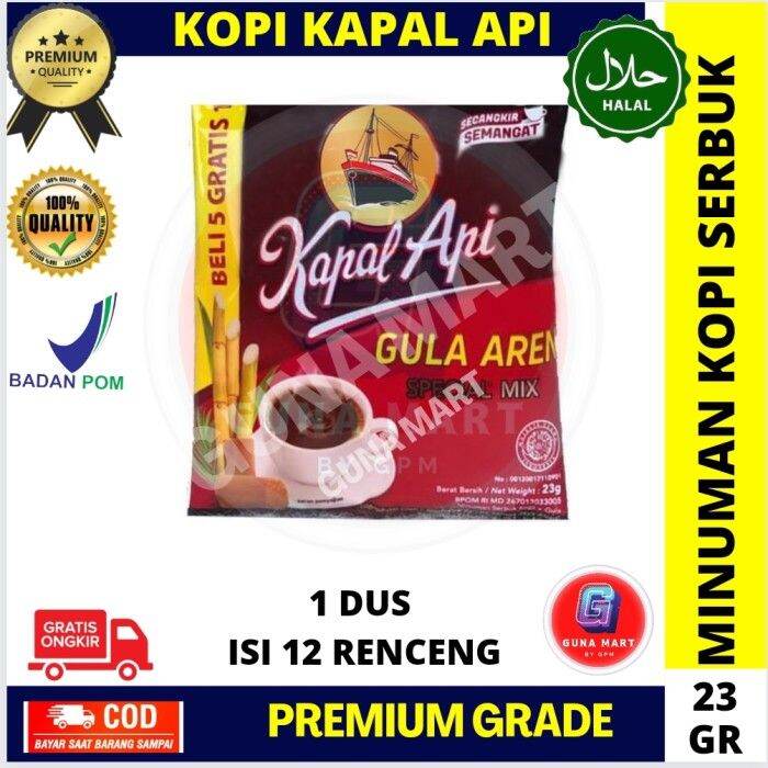 KOPI KAPAL API SPECIAL MIX GULA AREN PER DUS 23 GRAM ISI 12 RENCENG