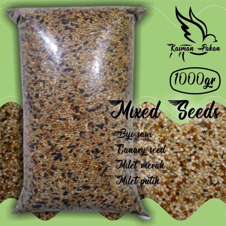 Milet Campur Kg Komplit Mixed Canary Seed Organic Pakan Burung Kenari