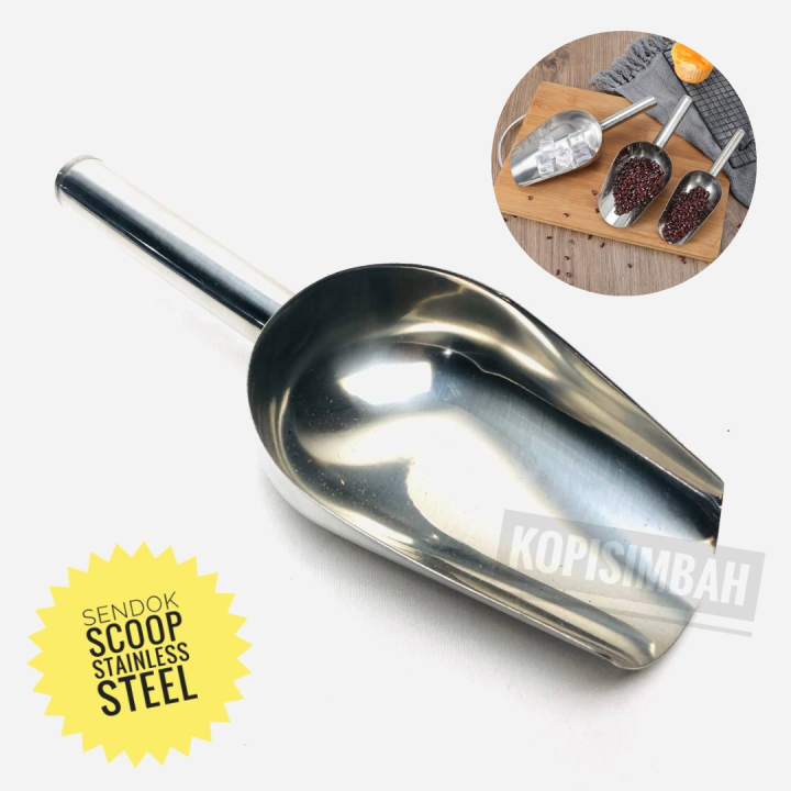 Sendok Sekop Es Batu Stainless Steel Scoop Ice Spoon Sendok Skop Takar