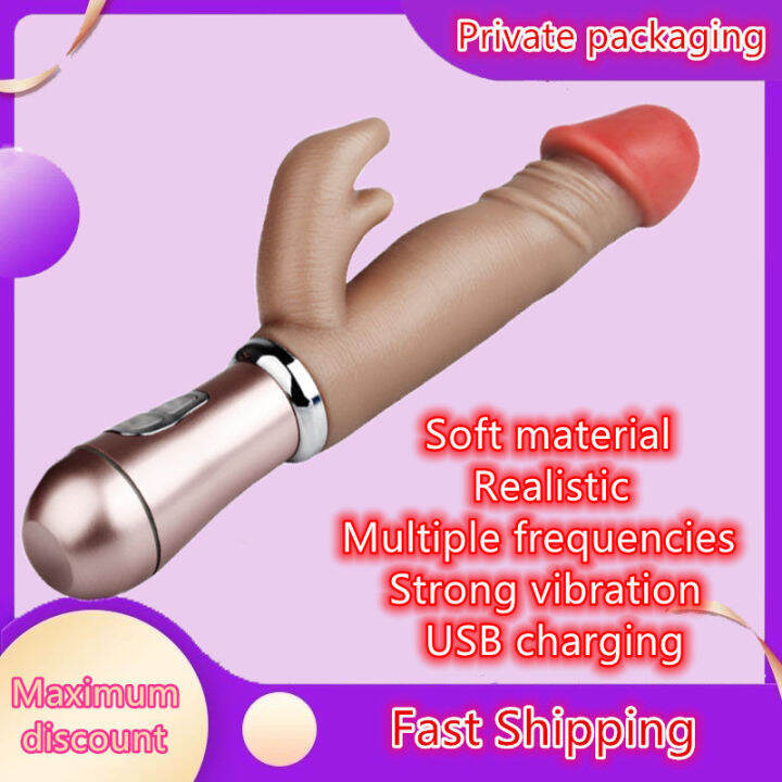 Handheld Thrusting Dildo Vibrator For Women Clit Licking Toy Adult Sex