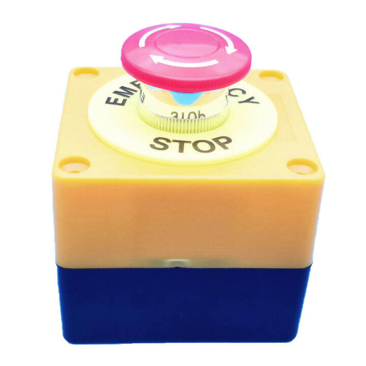 Jollic Plastic Shell Red Sign Push Button Switch Dpst Mushroom