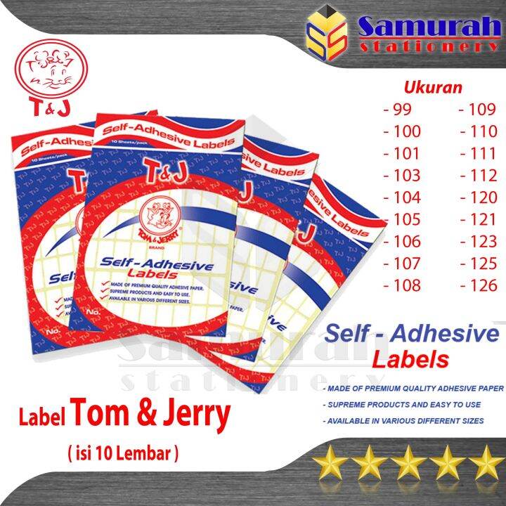 Label Stiker Tom Jerry Sticker Tempel TJ No 99 100 103 104 105 107