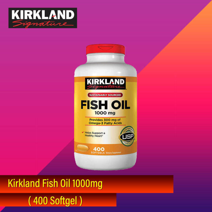 Kirkland Fish Oil 1000mg 400 Softgel Lazada PH