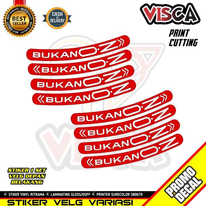 Stiker Velg Motor Sticker Velk BUKAN OZ Racingg Lazada Indonesia