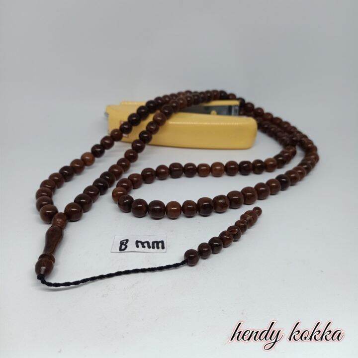 Tasbih Kokka Kaukah Bulat Polos Mm Coklat Lazada Indonesia