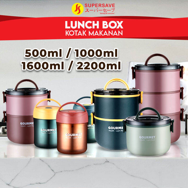 Stainless Steel Lunch Box Thermal Insulation Heated Two Three