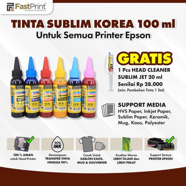 Tinta Sublim Sublime Sublimasi Epson Korea Ml Lazada Indonesia